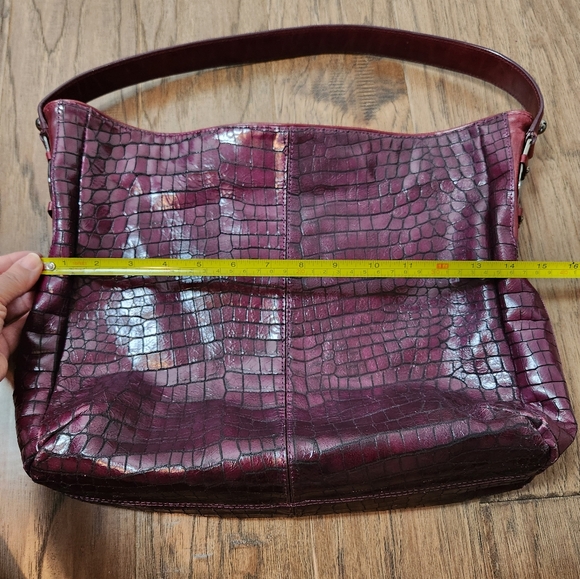 DONALD J. PLINER croc embossed tote shoulder bag - Picture 7 of 11